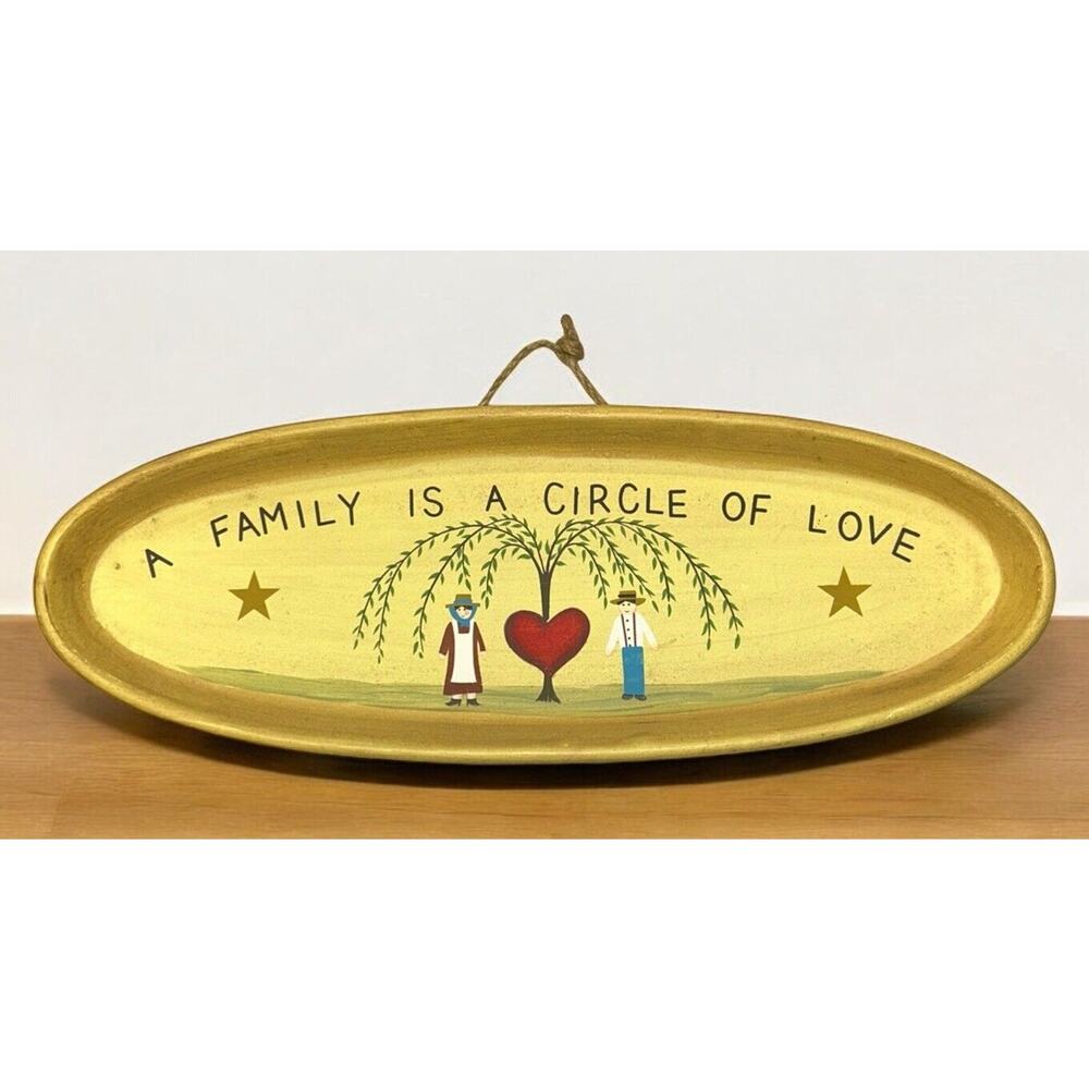 Wall Decor “ A Family Is A Circle Of Love “ Folk Art 20”x7”